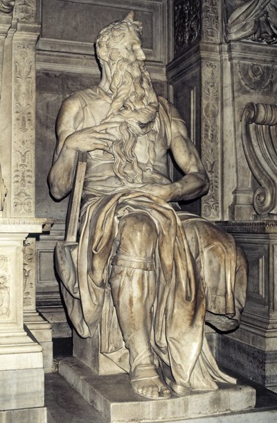 Moses, sculpture from the tomb of Pope Julius II by Michelangelo Buonarroti